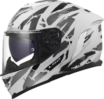 LS2 FF818 Storm III Kaos White Grey