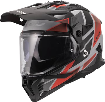 LS2 MX702 Pioneer II Block Grey Red-06