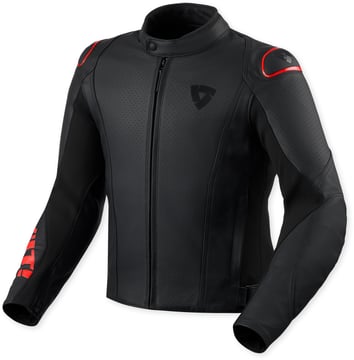 REV'IT Quadratic Jacket Black/Neon Red