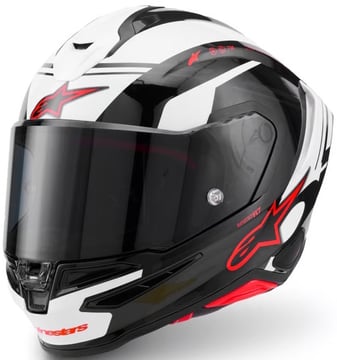 Alpinestars S-R7 A-Core Black White Red Glossy