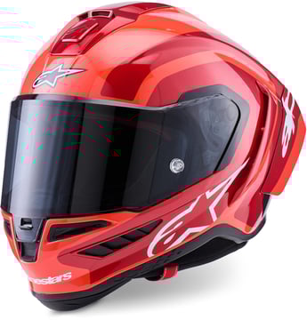 Alpinestars Supertech R10 Arius Black White Double Red Glossy