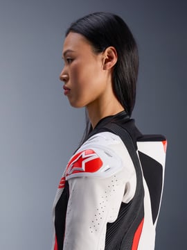 Alpinestars Stella Gp-R7 1Pc Leather Suit Racepak White/Black/Red Fluo
