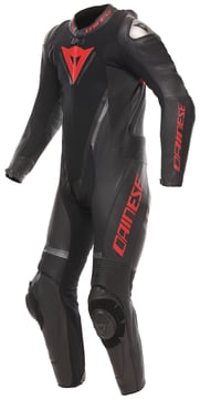 Dainese Demon Sprint Perf 1Pc Leather Suit Racepak Black/Black/Red-Lava