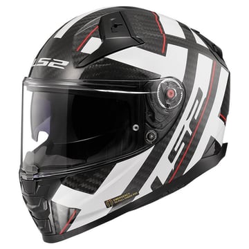 LS2 FF811 Vector II Carbon Strong Gloss White 06