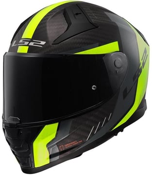 LS2 FF811 Vector II Carbon Grid Matt H-V Yellow