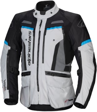 Alpinestars Bogota' Pro Drystar Jacket Ice Gray/Black/Cyan 9136