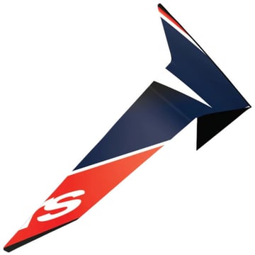 Alpinestars S-R10 Team Standard Spoiler Black Carb Red Fluo Dark Blue Matt
