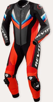 REV'IT Quantum 3 One Piece Neon Red/Black
