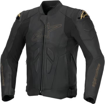 Alpinestars Dusk Leather Jacket Black Laser 1478