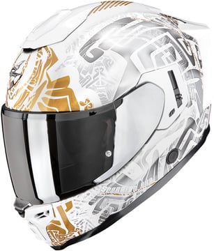 Scorpion EXO-1500 AIR Apus Pearl white/Grey/Gold