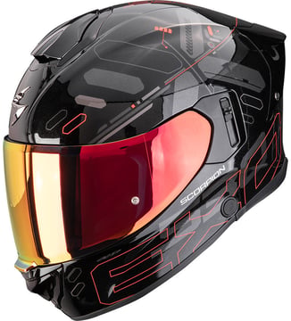 Scorpion EXO-530 AIR Fond Metal Black/Red