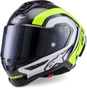 Alpinestars Supertech R10 Arius Black Silver Yellow Fluo Glossy