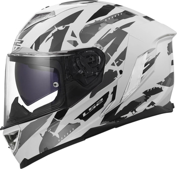 LS2 FF818 Storm III Kaos White Grey