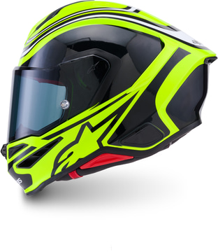 Alpinestars S-R7 Zeal Yellow Fluo Black White Glossy