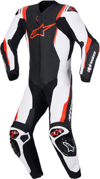 Alpinestars Missile V3 Leather Suit 1 PC Black/White/Red Fluo 1231