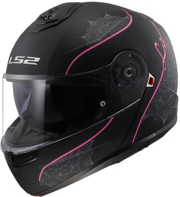 LS2 FF908 Strobe II Lux Mat Black Pink