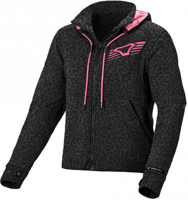 Macna District Ladies Hoodie Black print