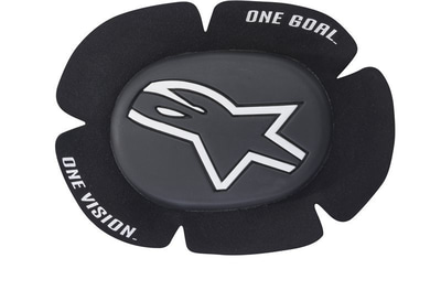 Alpinestars GP Sport Evo Knee Slider Black White 12 Alpinestars GP Sport Evo Knee Slider Black White 12