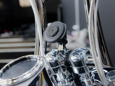 Quad Lock Pro Chrome Handlebar Mount - Large for FATBAR / Special CUSTOM handlebars