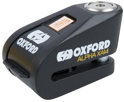 Oxford Alpha XA14 Alarm Disc Lock Black ART4 LK218 Oxford Alpha XA14 Alarm Disc Lock Black ART4 LK218