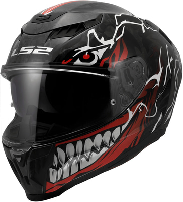 LS2 FF807 Dragon Full Carbon Incubus White Red