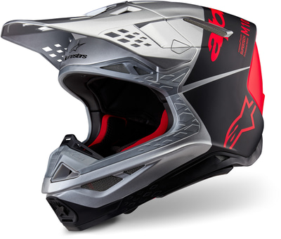Alpinestars Supertech S-M10 Flood Silver Black Orange Fluo Matt & Glossy 1954