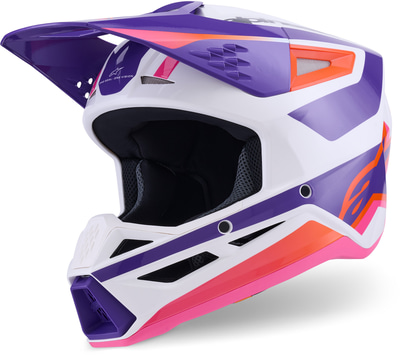 Alpinestars S-M3 Heat White Purple Pink Glossy 2052