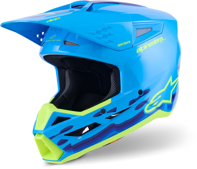 Alpinestars S-M3 Force Cyan Glossy 7232