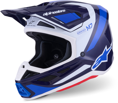 Alpinestars S-M7 Rise Blue White Glossy 7249