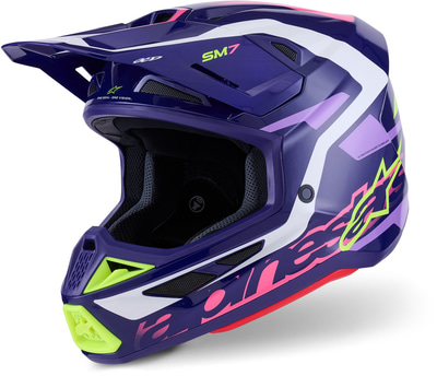 Alpinestars S-M7 Deed Purple Pink Glossy 3142