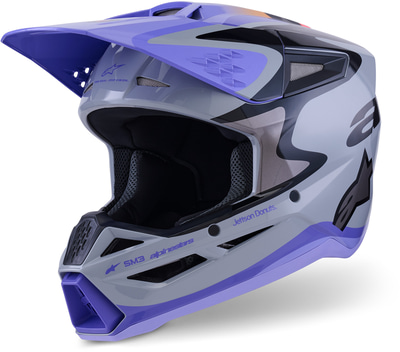 Alpinestars S-M3 Jettson Gray Purple Black Glossy 9277