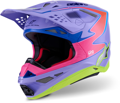 Alpinestars Supertech S-M10 Jett Lawrence R01 Purple Pink Fluo Yellow Fluo Glossy 3144
