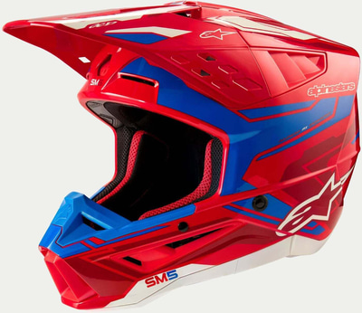 Alpinestars S-M5 Action 2 Bright Red Blue Glossy 3017