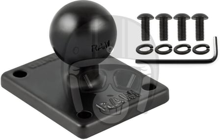 RAM 2X 1.7" Adapter Base With 1" Ball