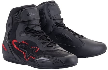 Alpinestars Faster-3 Rideknit Shoes Black Dark Gray Bright Red 1993