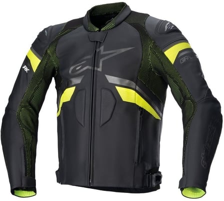 Alpinestars GP Plus R V3 Rideknit Leather Jacket Black Yellow Fluo 155