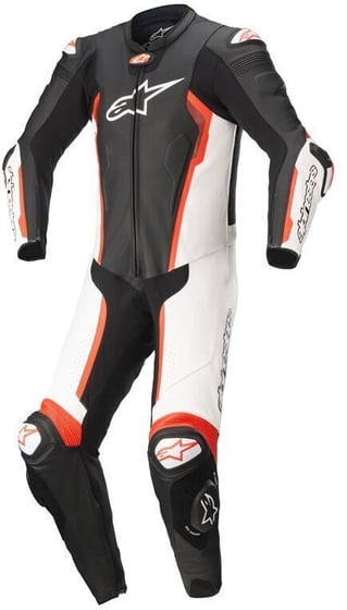 Alpinestars Missile V2 Leather One Piece Black White Red Fluo 1231