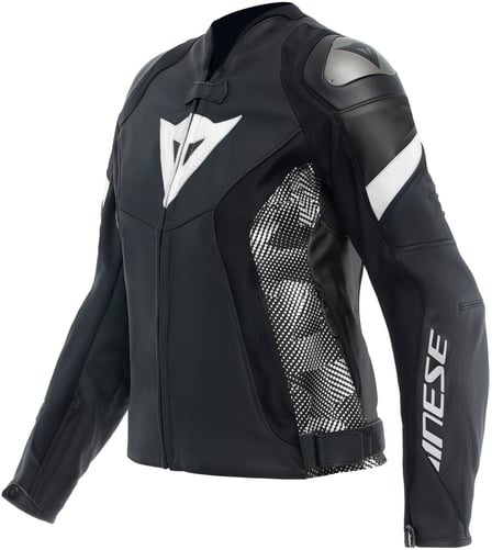 Dainese Avro 5 Leather Jacket Women Black/Black/White