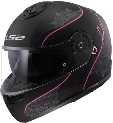 LS2 FF908 Strobe II Lux Mat Black Pink LS2 FF908 Strobe II Lux Mat Black Pink