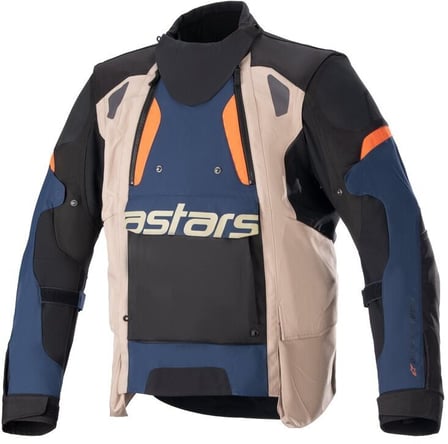 Alpinestars Halo Drystar Jacket Dark Blue Dark Khaki Flame Ora 7194 Alpinestars Halo Drystar Jacket Dark Blue Dark Khaki Flame Ora 7194