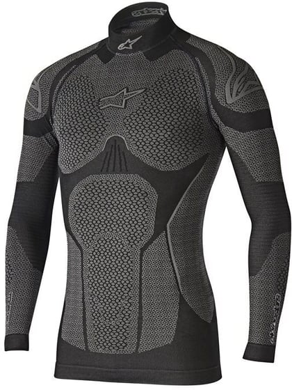 Alpinestars Ride Tech Top Long Sleeve Winter Black Gray 106 Alpinestars Ride Tech Top Long Sleeve Winter Black Gray 106