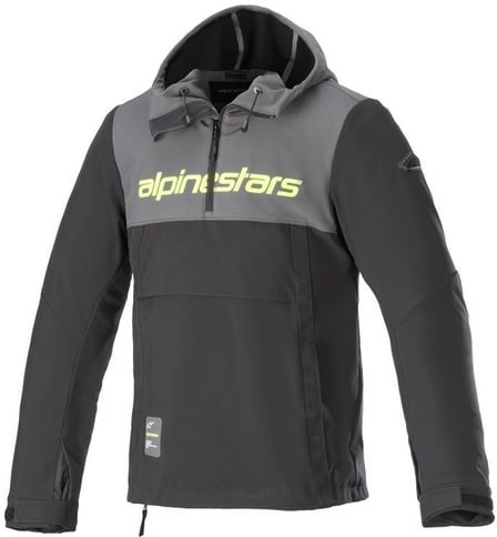 Alpinestars Sherpa Hoodie Tar Gray Black Yellow Fluo 9151