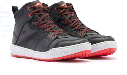 Dainese Suburb D-WP Shoes Black/White/Red-Lava A66