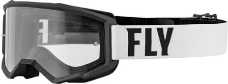 FLY RACING Focus Goggle Black/White - Clear Lens