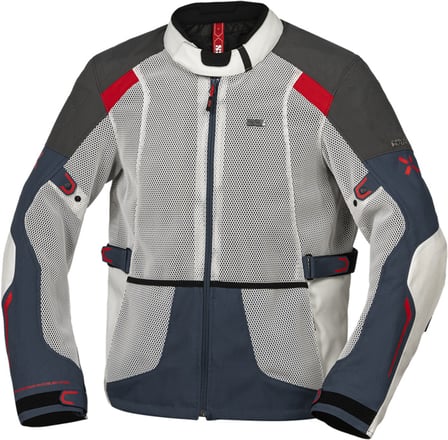 iXS Tourster-BigAir 1.0 Jacket Light Gray/Blue/Red