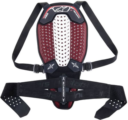 Alpinestars Nucleon Plasma Back Protector With Strap Black/White/Red 123
