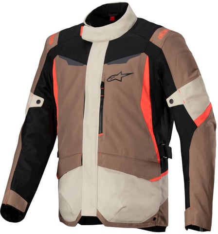 Alpinestars ST-1 Waterproof Jacket Dark Khaki/Sand/Black/Red Fluo 866
