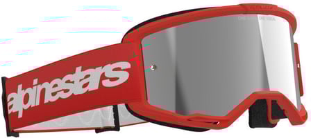 Alpinestars Vision 3 Wordmark Goggle Red/Mirror Silver