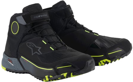 Alpinestars Cr-X Drystar Riding Shoes Black Dark Gray Yellow Fluo 1015