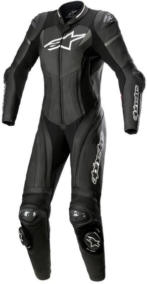 Alpinestars Stella Gp Plus 1Pc Leather Suit Black White Metallic Gray 1022